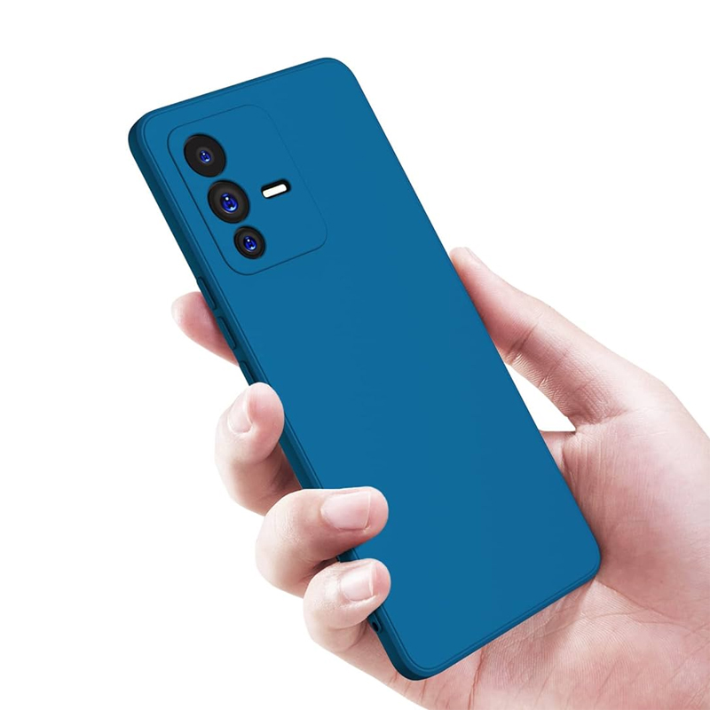 For Vivo V23 5G Heavy Strong Liquid Silicone Soft Gel Rubber Shockproof Back Cover