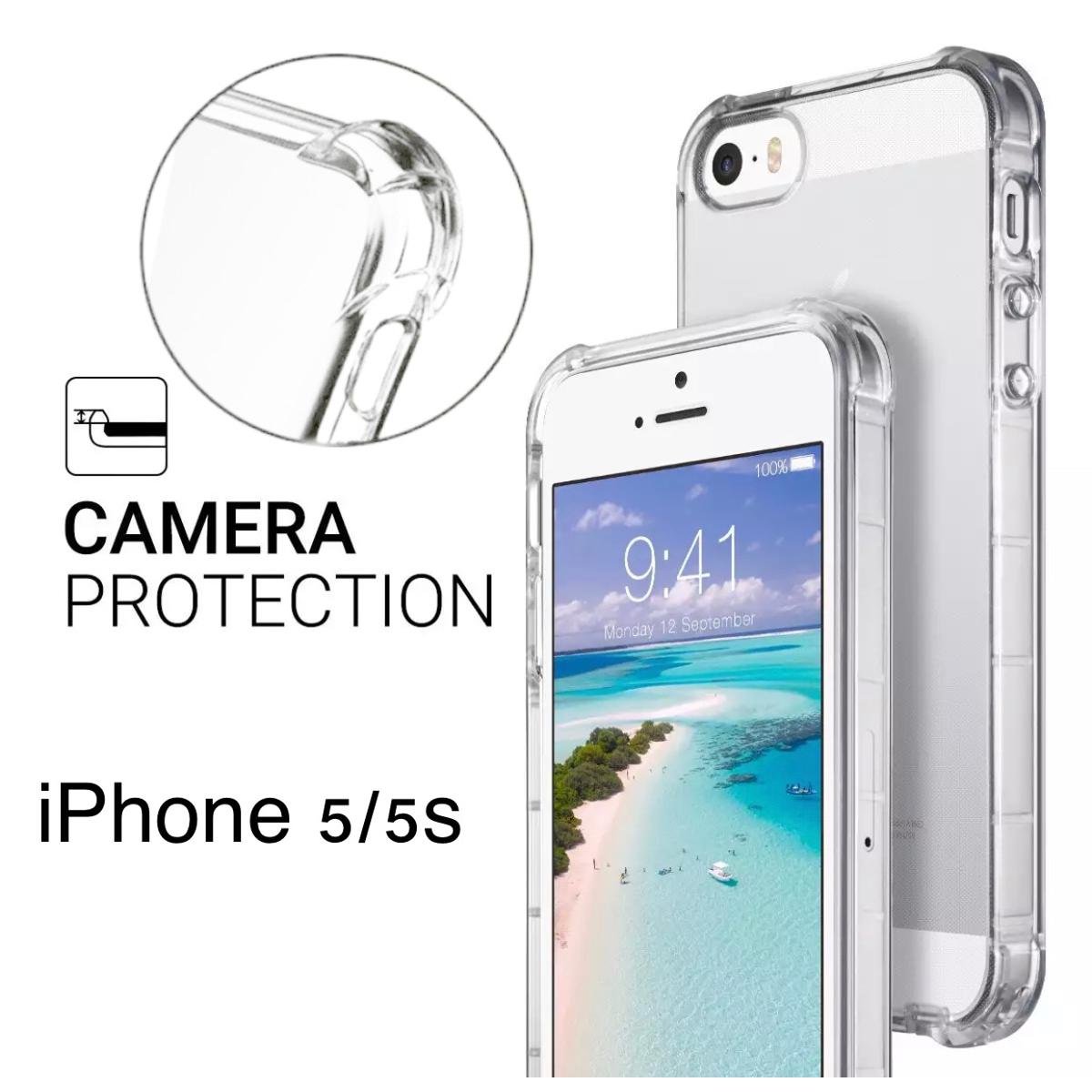 for iPhone 5S Breakproof / Shockproof transparent soft silicon back case