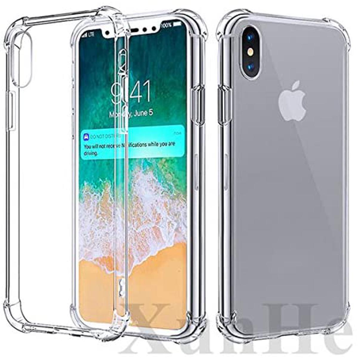 For iPhone X / XS Soft Silicone Transparent Plating Case - Case / Back Cover