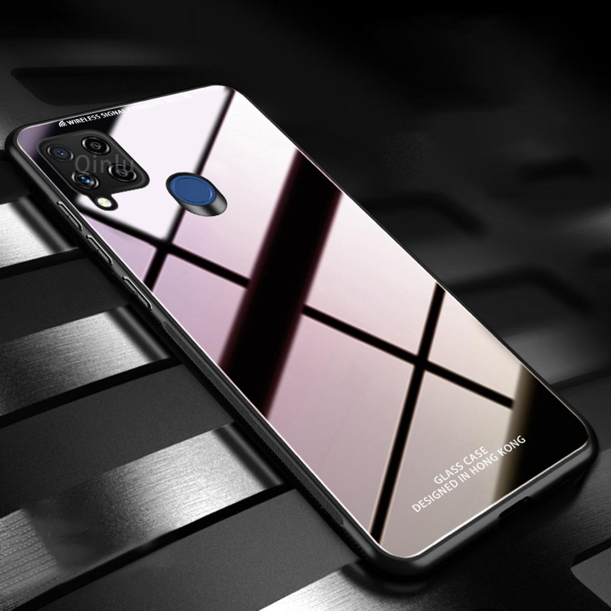 realme C15 HONG KONG DESIGN Tempered Glass Cover Case - Phone Back Cover - Phone - Camera (Back Case Cover For Smartphone)