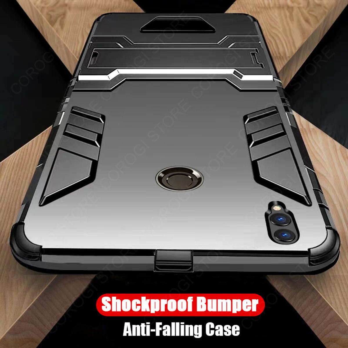 【Lejia】For Huawei Nova 3i Back Cover Shockproof Hybrid Armor Stand Holder Design Plastic Soft TPU Phone Case