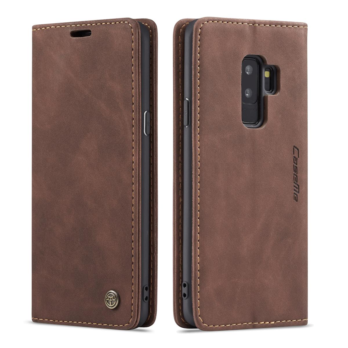 High quality R magnetic flip leather case for Samsung Galaxy S9 Plus phone case wallet card cover