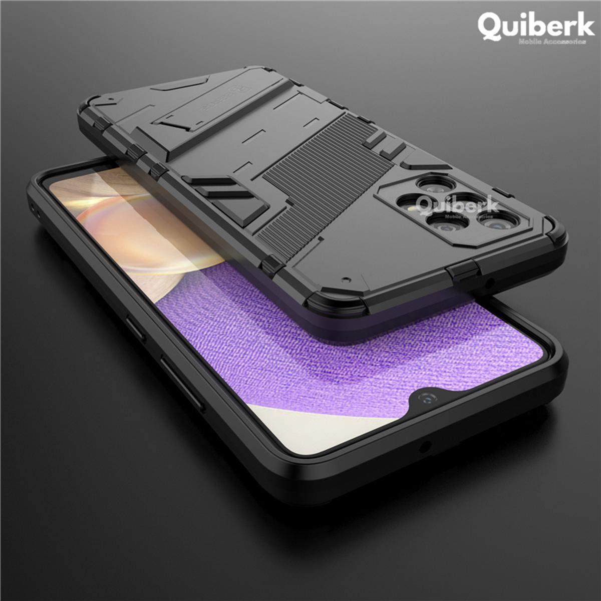 Quiberk for Samsung Galaxy A32 4G phone case kickstand holder hard back protector shockproof cover