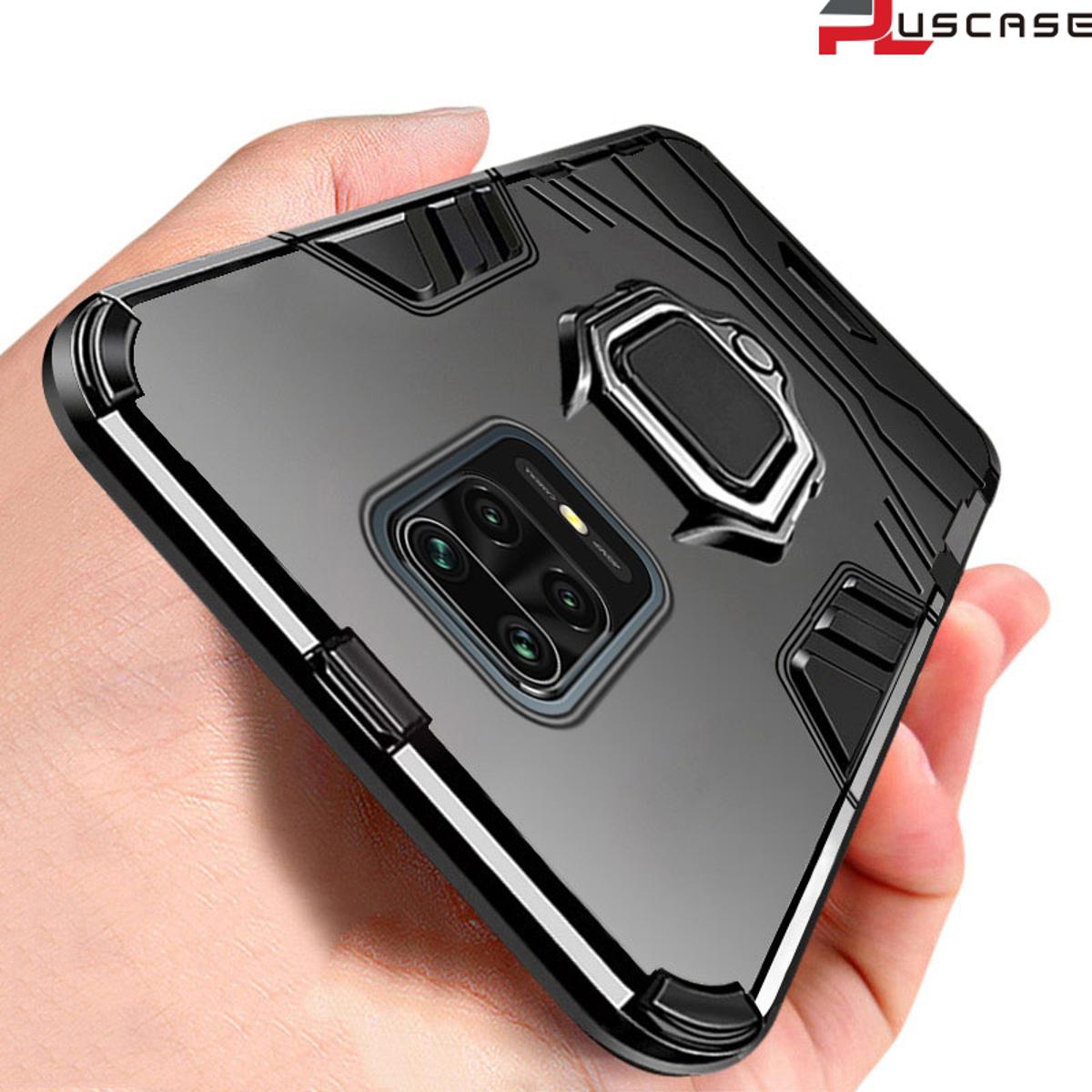 Pluscase for Redmi Note 9s metal hard case stand cover
