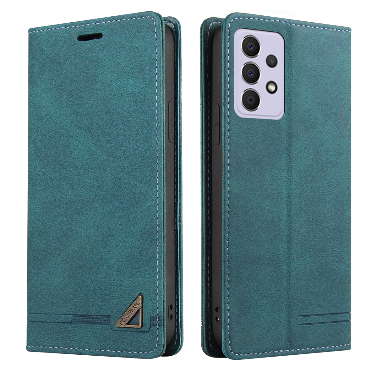 【3C VictoryEagle】R leather wallet flip built-in card slots magnetic closure protective cover for Samsung Galaxy A52 /G alaxy 5G /s amsung a52s 5G phone case cover