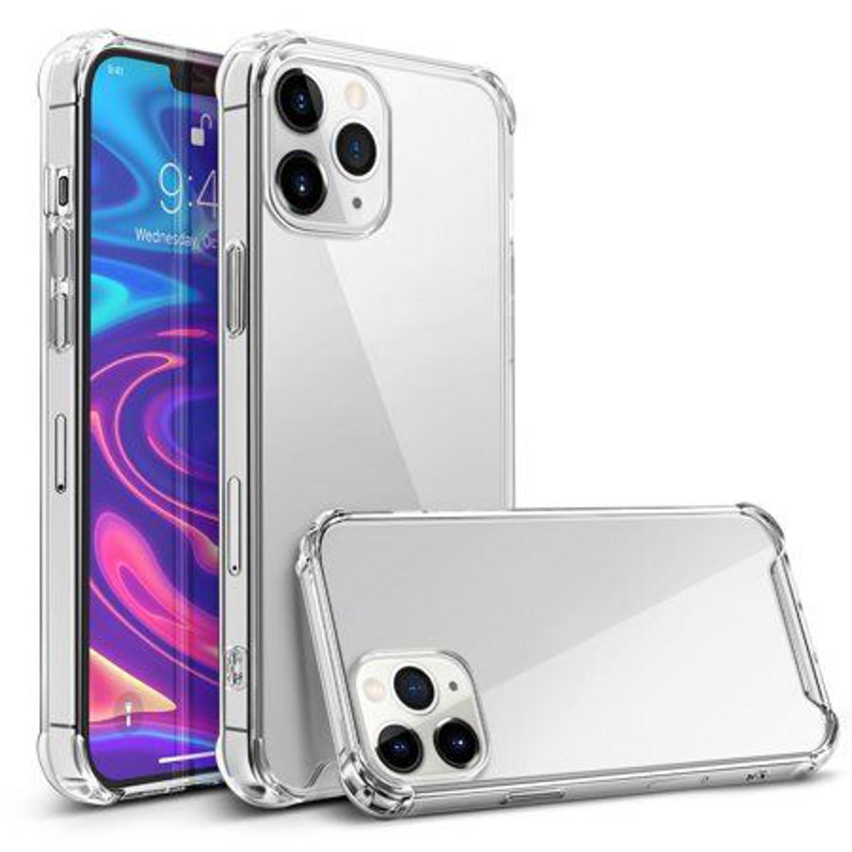 iPhone 12 Pro Ultra Slim Transparent Anti-Shock TPU Bumper Case with 4D Crystal Clear Camera Cutout