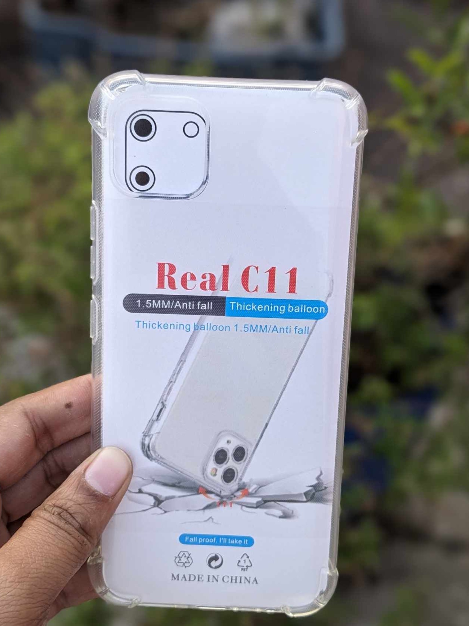 For Realme C11 Shockproof transparent liquid crystal long time use soft premium protective back cover