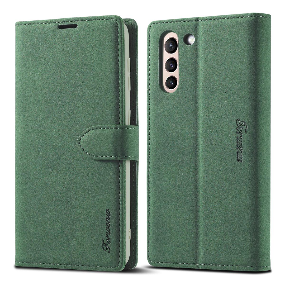 （COD)For Samsung Galaxy S22+ 5G Forwenw F1 Series Matte Strong Magnetism Leather Phone Case