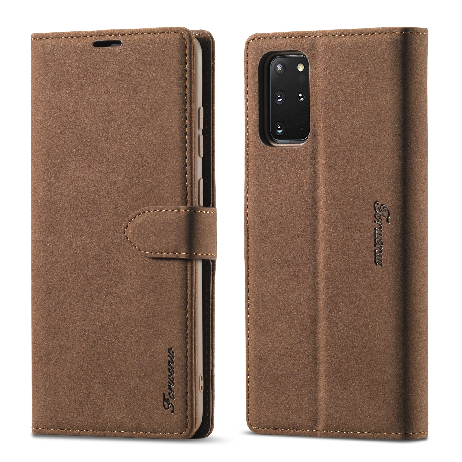 (New)For Samsung Galaxy S20+ Forwenw F1 Series Matte Strong Magnetism Horizontal Flip Leather Case with Holder & Card Slots & Wallet & Photo Frame