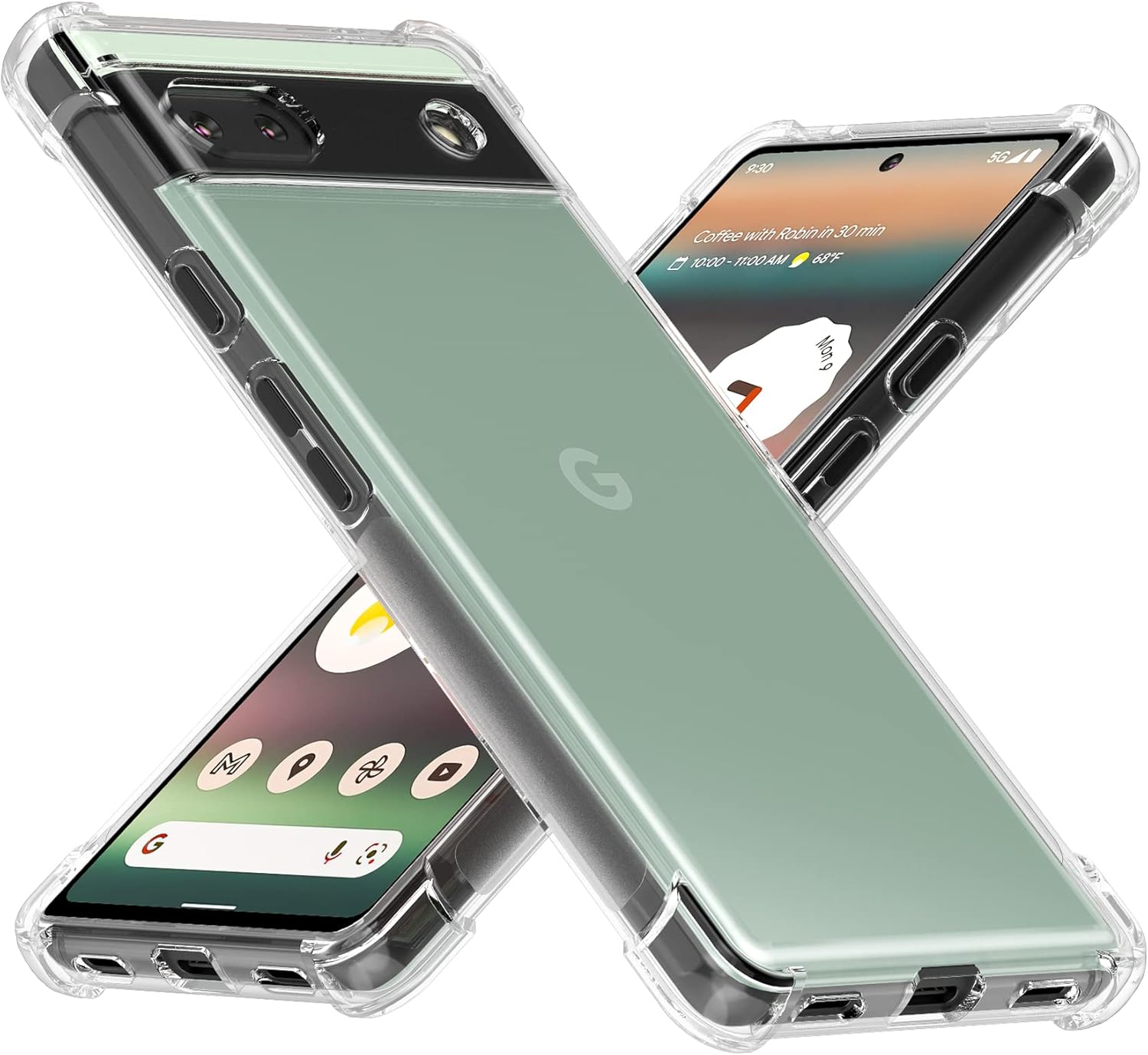 Google Pixel 6A Premium Silicone Case Soft TPU Ultra-Thin Transparent Mobile