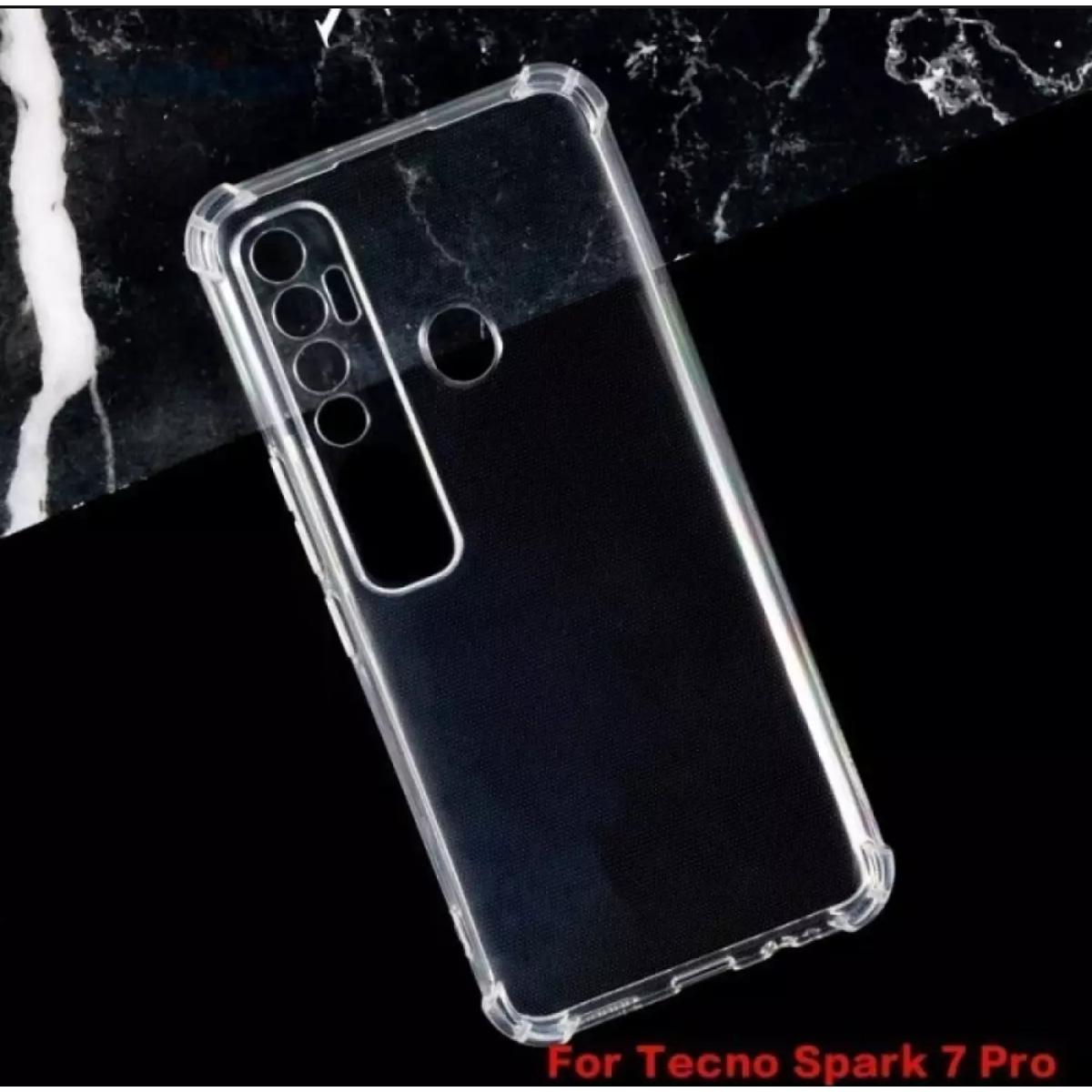 Tecno Spark 7 Pro Clear Bumper Cover Soft Thin Anti-Scratches Crystal