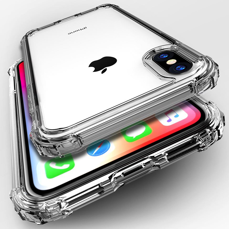 Premium Silicone Soft TPU Transparent Protective Case for iPhone X XS XR XS Max