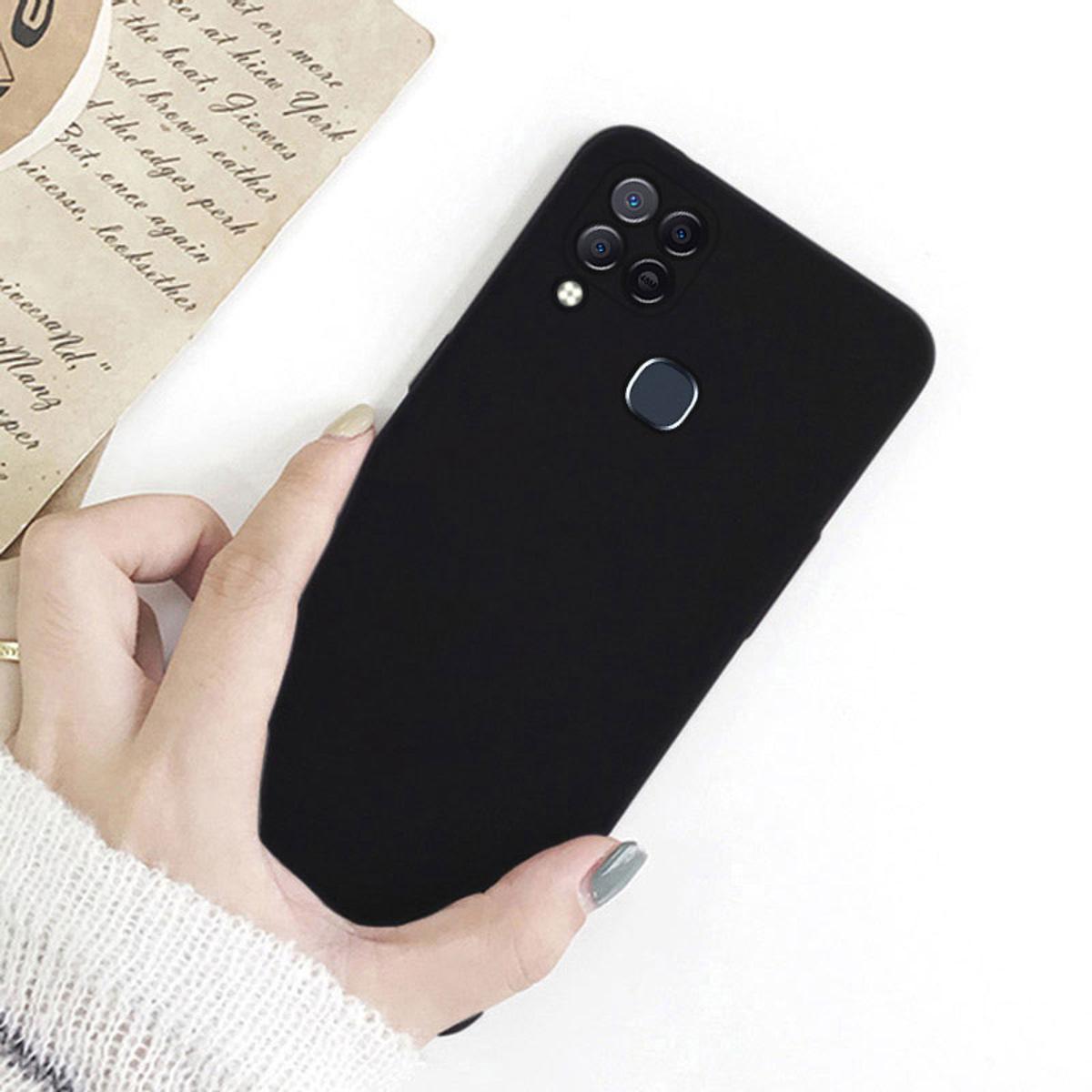 Silicone Back Cover for Infinix Hot 10s – Simple Square Liquid TPU Phone Case