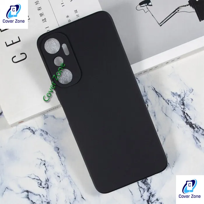 Infinix Hot 20 Matte Finish Silicone with Inside Fiber Cloth Phone Back Cover