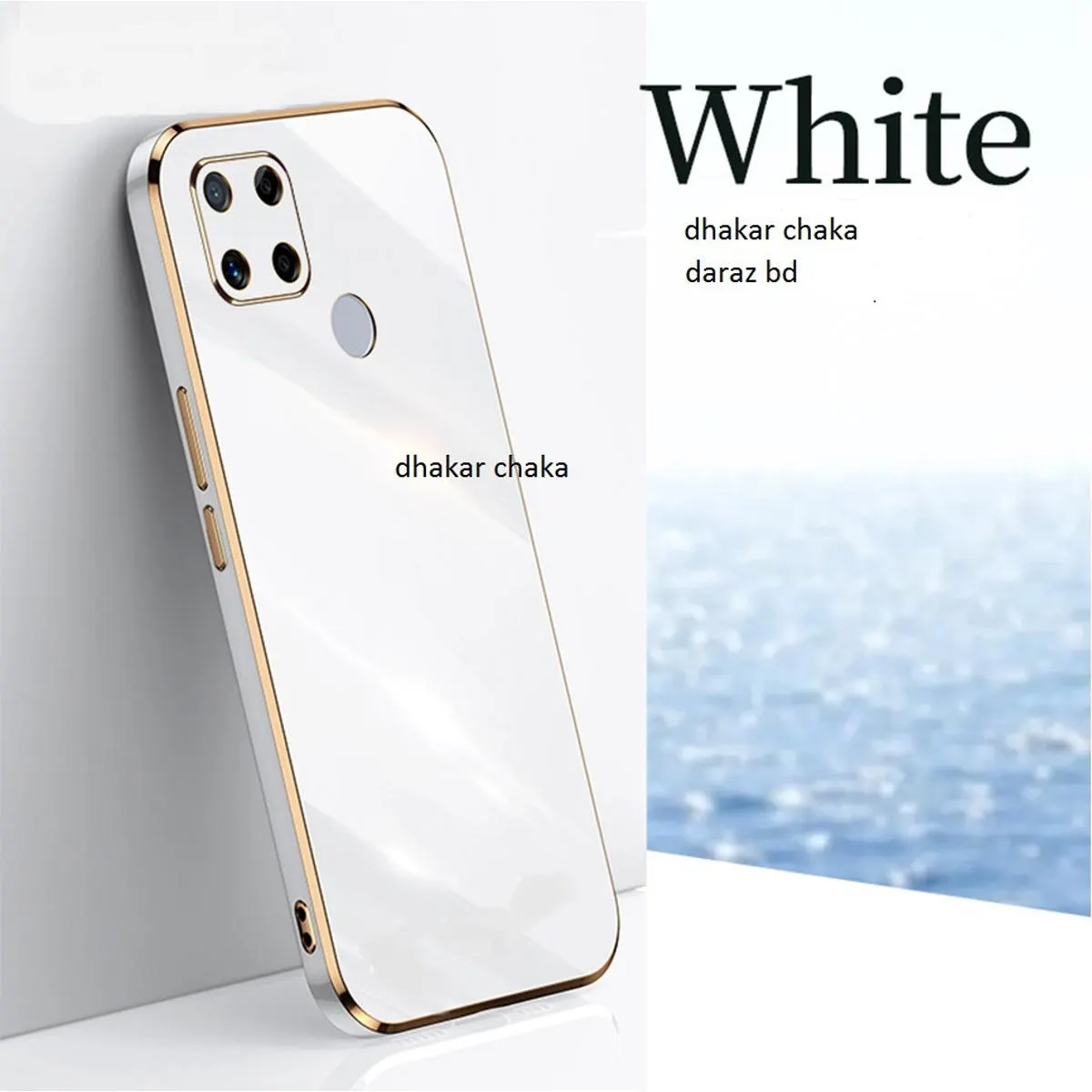 Realme C25 / C25S Back Cover 6D Plating Luxury Electroplate Cover Shockproof