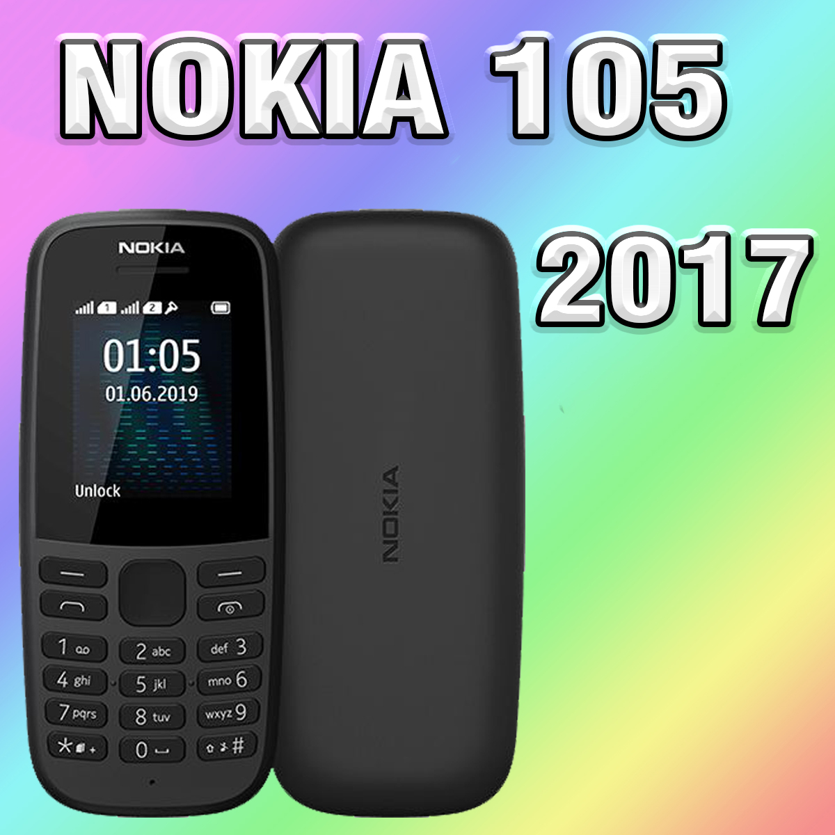 Casing For Nokia 105 2017 Black Color - Phone Back Cover