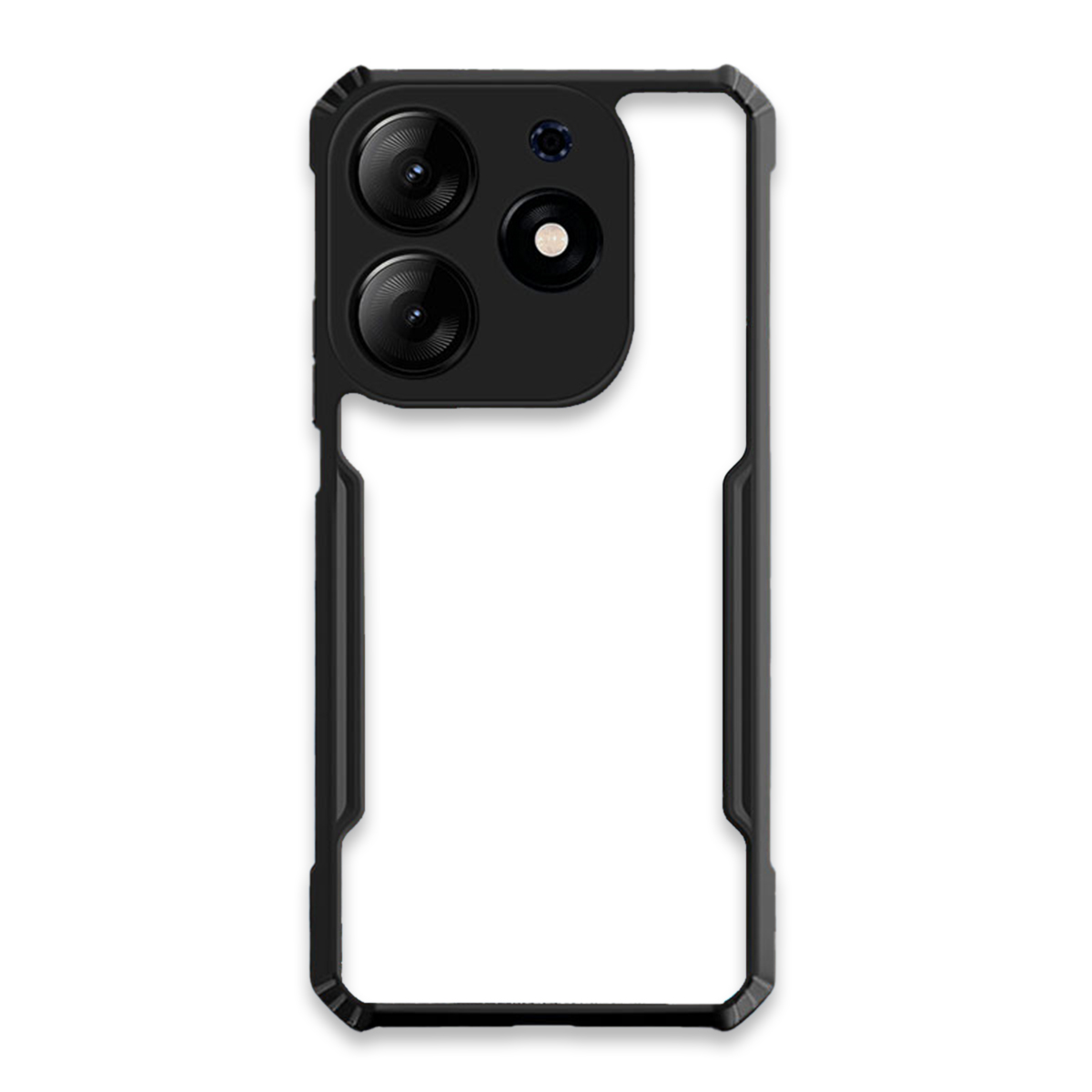 Realme 5i 6i C3 Transparent Back Cover Edge-Reinforced Hybrid Shockproof Case