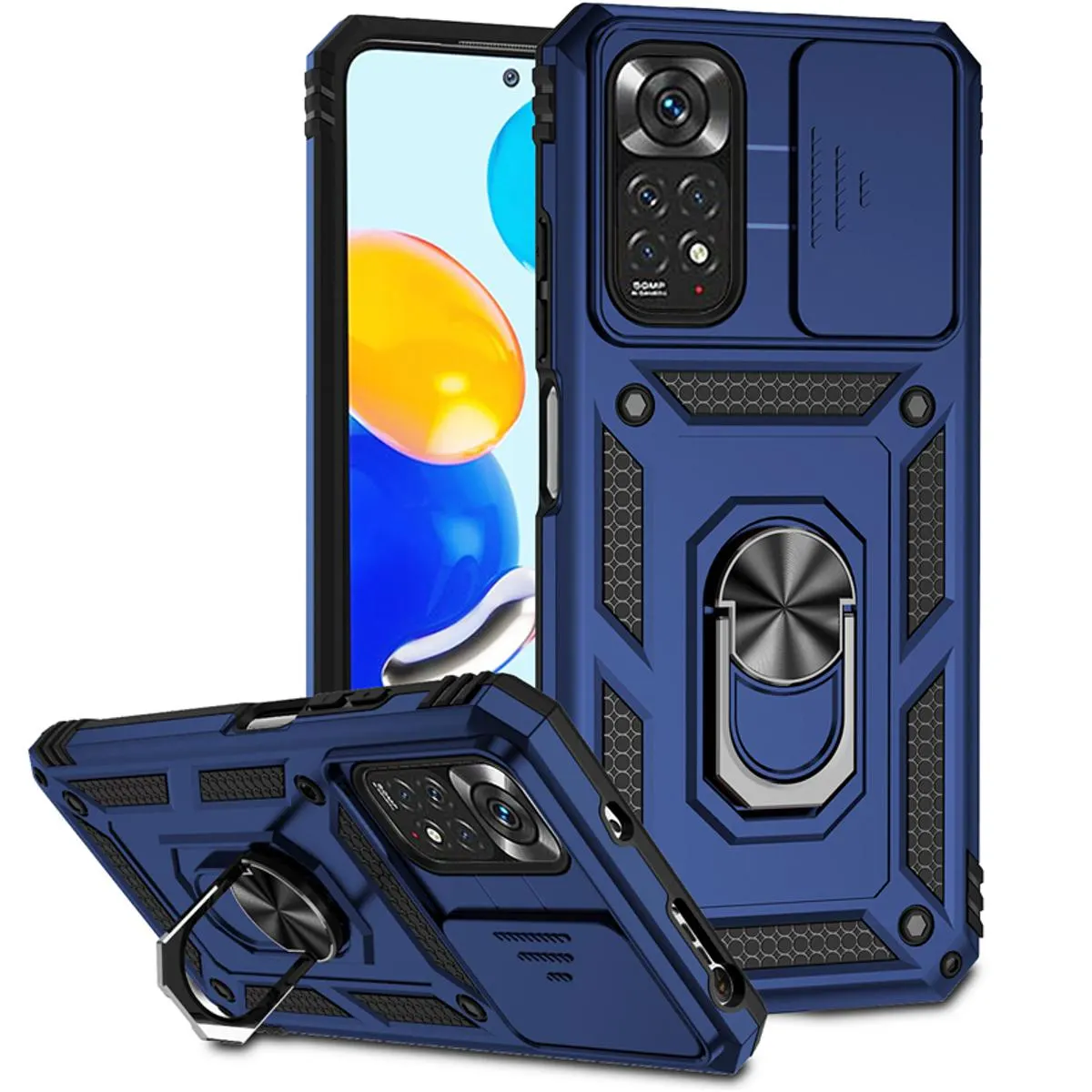 Icasecover for Oppo Reno 3 Pro Hard Case Shockproof Car Magnetic Stand Holder