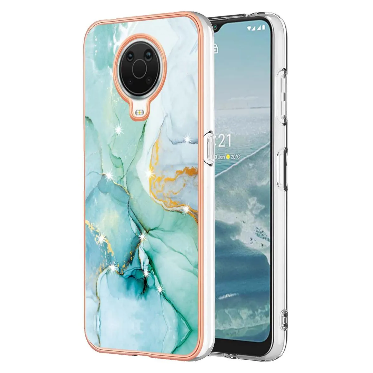 Case for Samsung Galaxy Note 10 Leather Mirror Tempered Glass Shockproof Phone