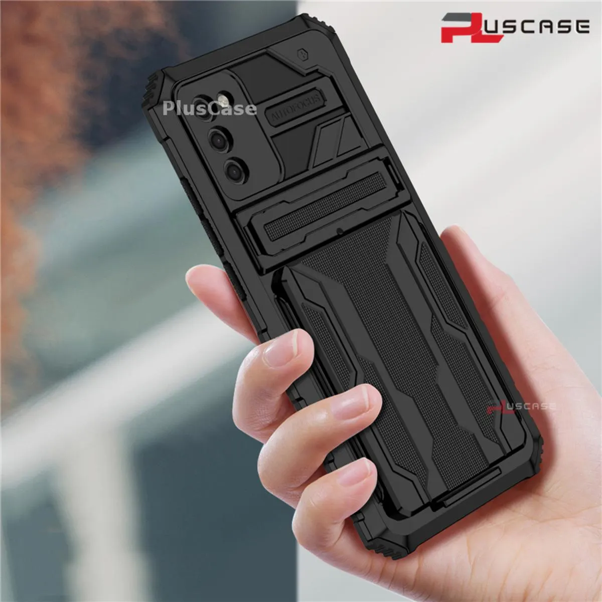 Vantime for Oppo Ren6 Reno 6 4G Hard Case Shockproof Holder Stand Cover