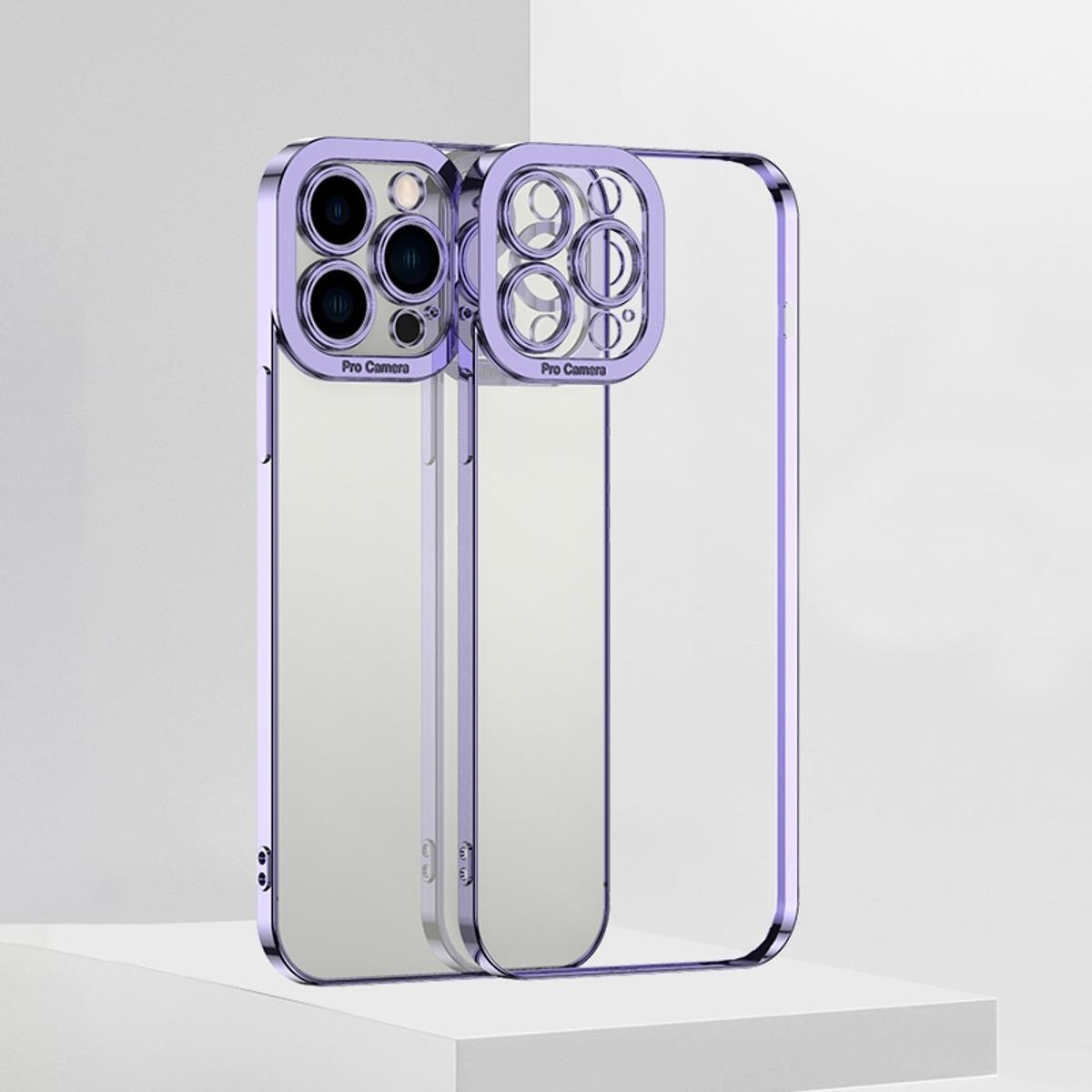 （COD)For iPhone 14 Pro Max Electroplating High Transparent TPU Phone Case