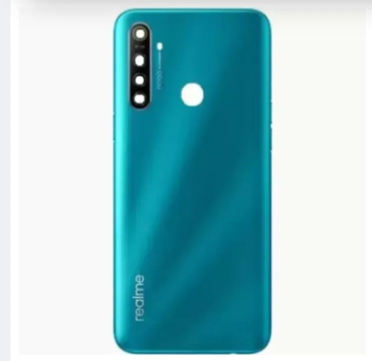 Realme 5i Plastic Back Panel Replacement with Button, Casing, Battery Cover, Back