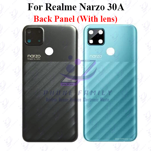 Realme Narzo 30A Back Panel/Backshell/ Casing +Camera Lens +Side Button With Logo
