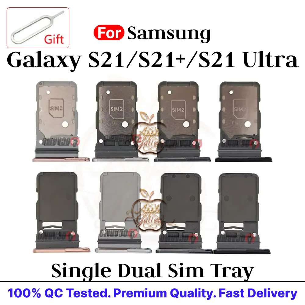 Samsung Galaxy S21/S21+/S21 Ultra Single And Dual Sim Card Tray Holder Sim Adaptor Replacement Parts Price in Bangladesh - Mobile.com.bd