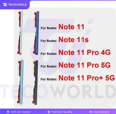 Xiaomi Redmi Note 11/Note 11S/ Note 11Pro/ Note 11Pro Plus 4G 5G Up/Down Volume Side Replacement Parts Price in Bangladesh - Mobile.com.bd