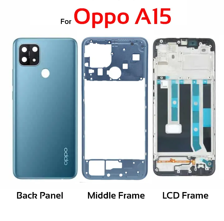 OPPO Full Body Housing For Oppo A15/A15s Front LCD Frame Panel, Middle Bezel Frame and Replacement Parts Price in Bangladesh - Mobile.com.bd