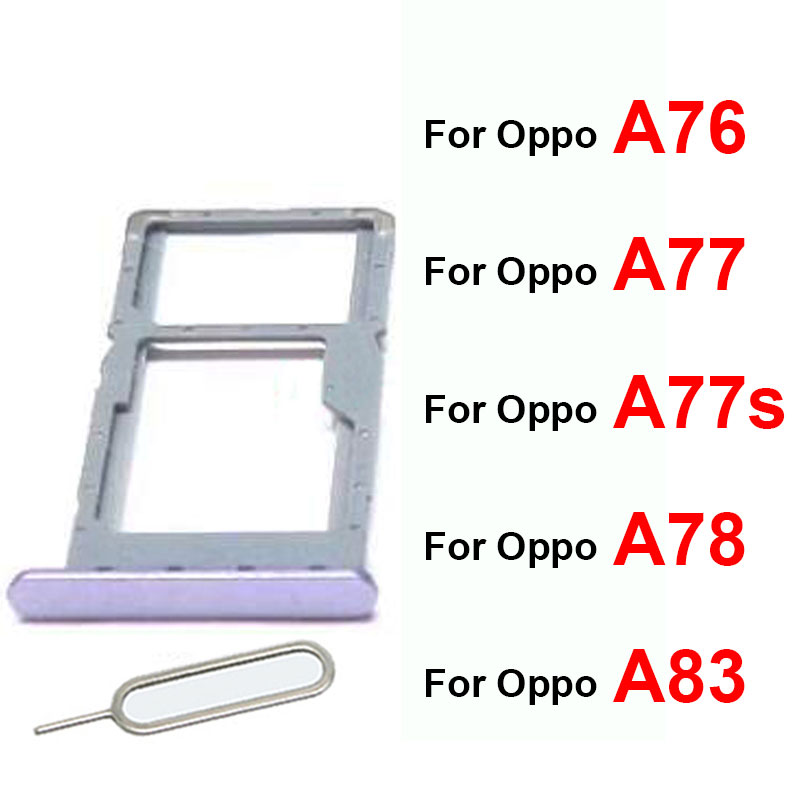 Oppo A76 A77 A77s A78 4G 5G (2022) A83 (2018) Sim Tray Micro SD Card Slot with Sim