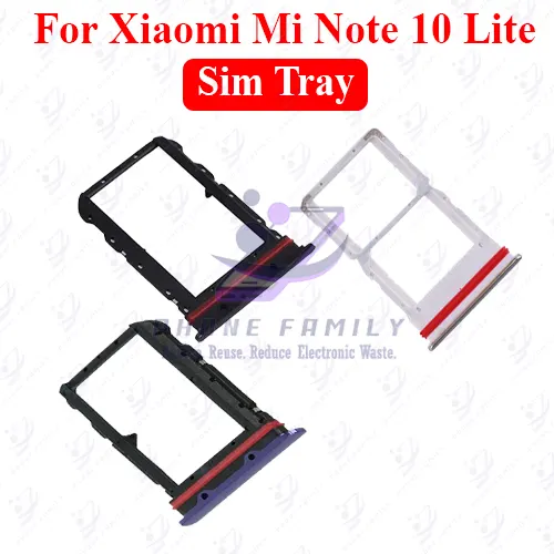 Xiaomi Mi Note 10 Lite Sim Slot /SD Card Tray /Holder Card Compatible Replacement Parts Price in Bangladesh - Mobile.com.bd