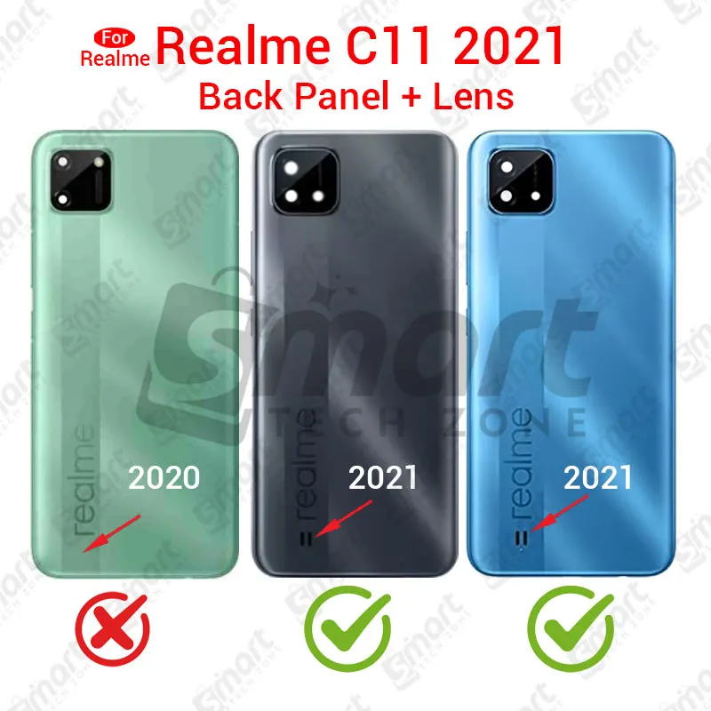 Realme C11 2021 RMX3231 Back Panel/Backshell/ Casing + Camera Lens + Side Buttons Replacement Parts Price in Bangladesh - Mobile.com.bd