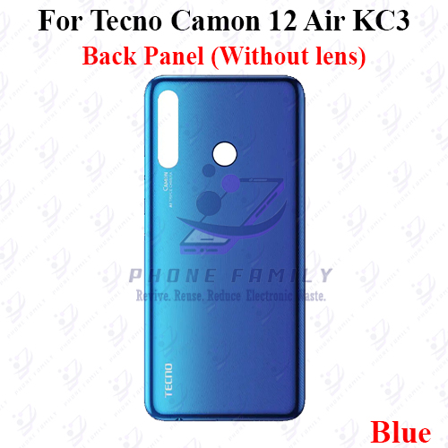 Tecno Camon 12 Air KC3 Back Panel/Backshell/ Casing + Side Button With Logo