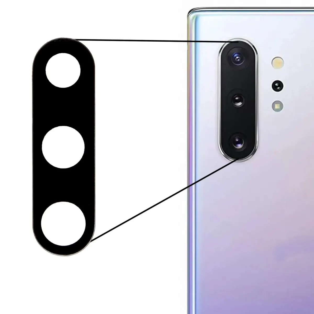 Samsung Back Rear Main Camera Glass Lens Replacement for Samsung Galaxy Note 10 / Note 10 Replacement Parts Price in Bangladesh - Mobile.com.bd