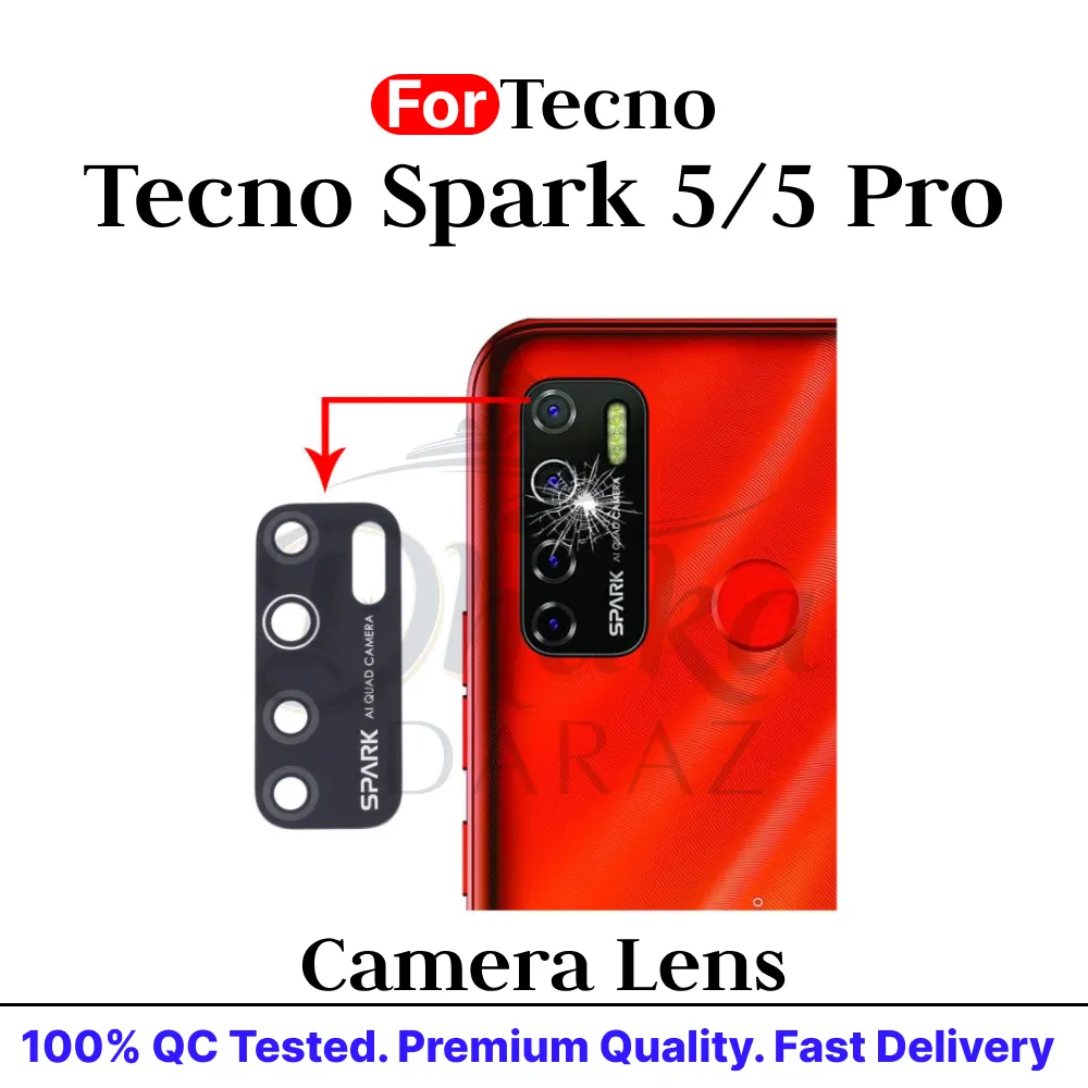 Tecno Spark 5/5 Pro/KD7 Camera Main Glass Lens Replacement Part Replacement Parts Price in Bangladesh - Mobile.com.bd