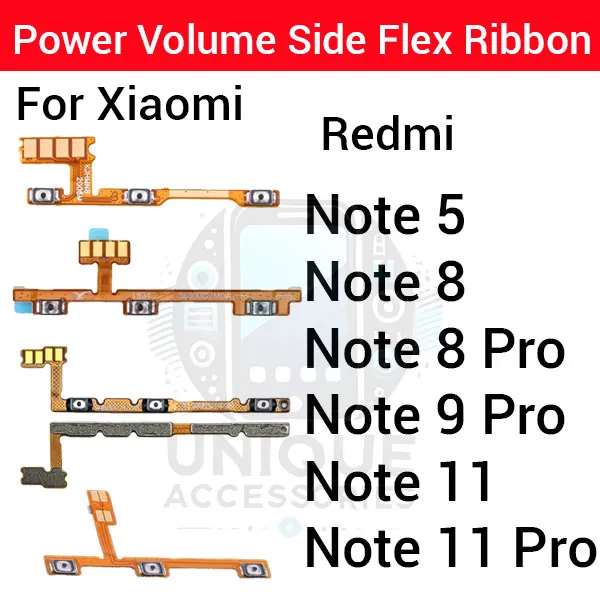 Xiaomi Redmi Note 5 8 8 Pro 9 Pro 11 11 Pro Power on / Off Switch Button Side Volume Replacement Parts Price in Bangladesh - Mobile.com.bd