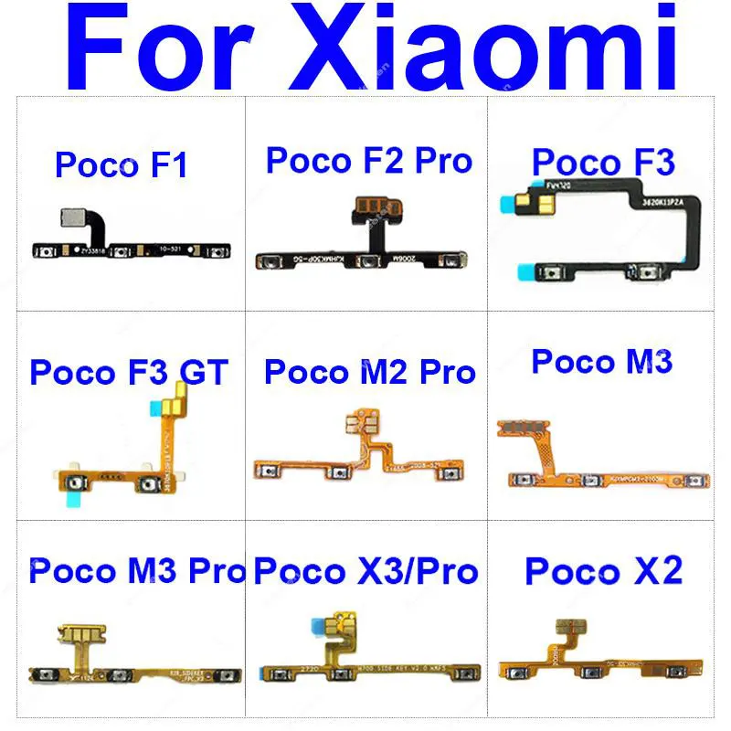 Xiaomi Power Key & Volume Side Button Flex Cable For Xiaomi Xiaomi Poco F1 F2 F3 X2 X3 NFC Replacement Parts Price in Bangladesh - Mobile.com.bd