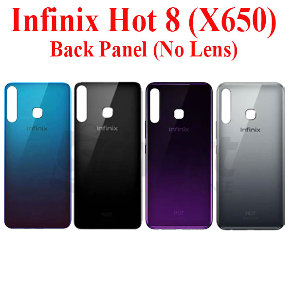 Infinix Hot 8 (X650) Back Panel/Backshell/ Casing + With Camera Lens + Side Buttons