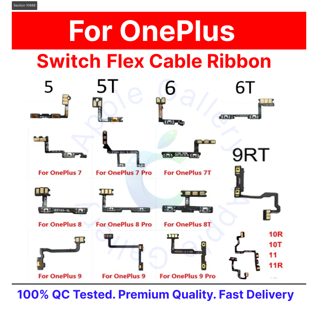 OnePlus 5-11 Series Power and Volume Switch Button Flex Cable Ribbon Replacement