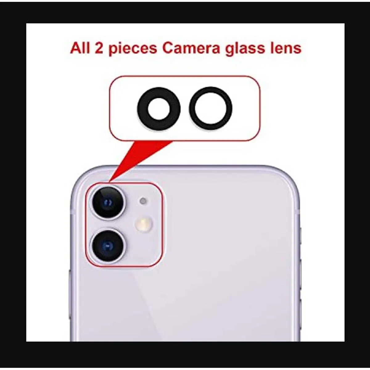 IPhone 11 Camera Main Glass Replacement Glass Slide, Glass Replacement Replace Replacement Parts Price in Bangladesh - Mobile.com.bd