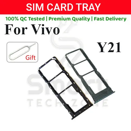 Vivo Y21 Sim Tray Micro SD Card Slot with Sim Ejector Pin Replacement Part Replacement Parts Price in Bangladesh - Mobile.com.bd
