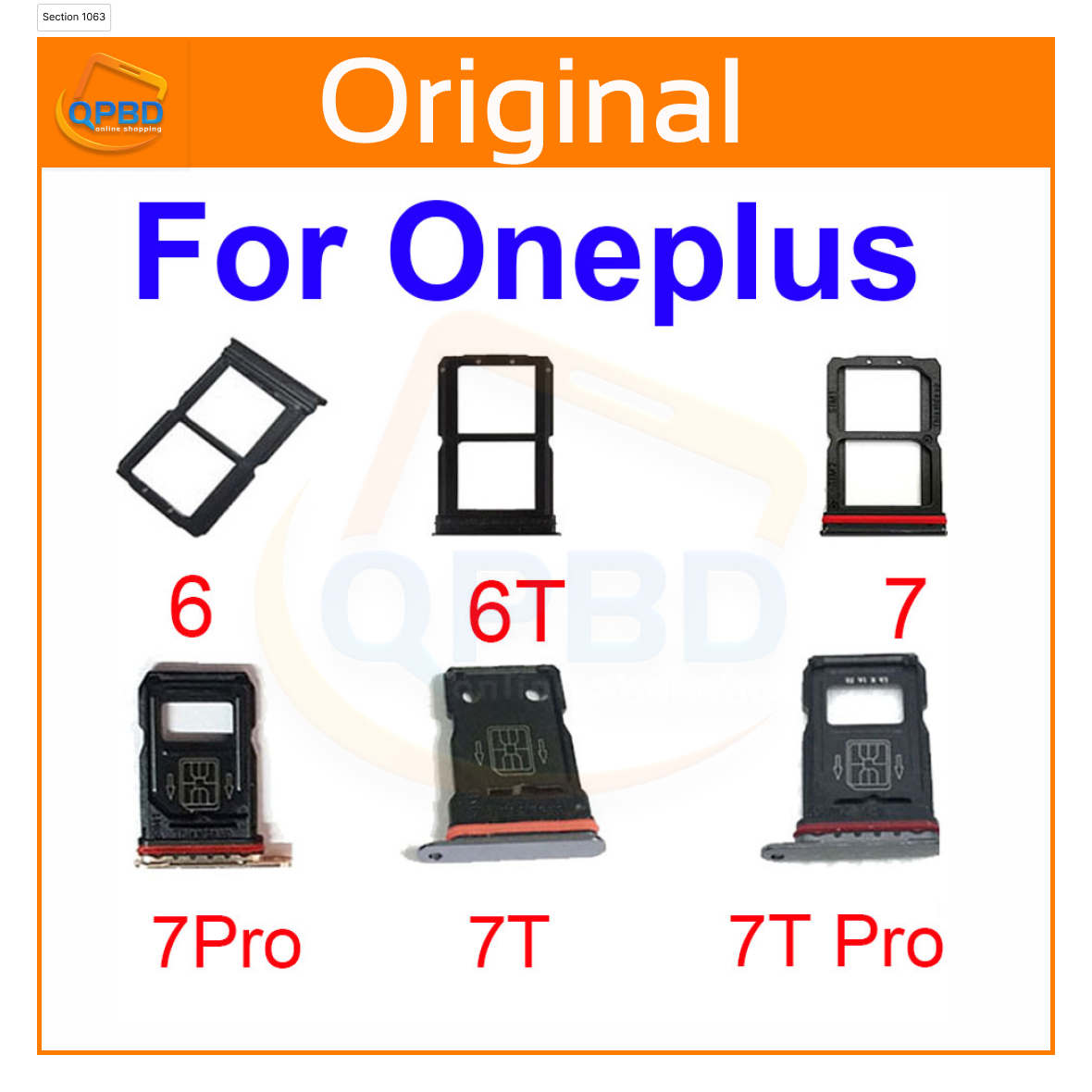 OnePlus 6/6T,OnePlus 7/7Pro,7T/7T Pro Single / Dual Nano Sim Card Tray Holder Sim