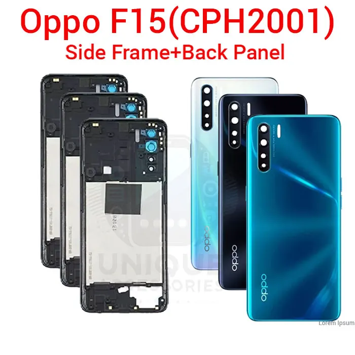 Oppo F15 CPH2001 Side Frame + Back Panel Housing + Camera Glass Back Shell Replacement Parts Price in Bangladesh - Mobile.com.bd