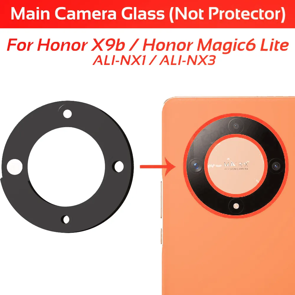 Honor Camera Main Glass Lens for Honor X9a X9b Rmo-NX1 Ali-NX1 Replacement Part Replacement Parts Price in Bangladesh - Mobile.com.bd