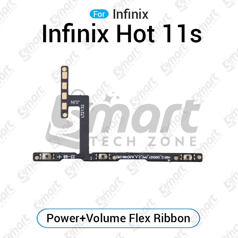 Infinix Hot 11s Power On/Off Switch Button Side Volume Up Down Buttons Flex Cable