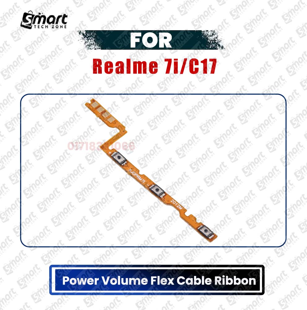 Realme 7i Power On/Off Switch Button Side Volume Up Down Buttons Flex Cable