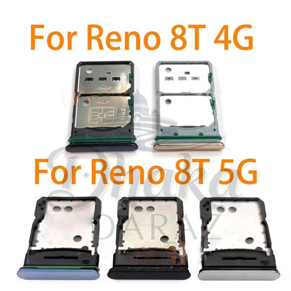 Oppo Reno 8T 4G 5G Sim Tray Micro SD Card Slot with Sim Ejector Pin Replacement Parts