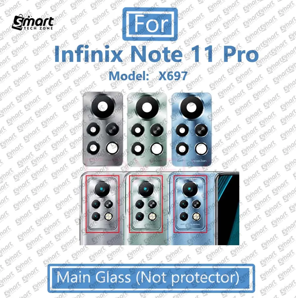 Infinix Note 11 Pro X697 Main Camera Glass Lens Frame Replacement Part (Not Tempered Replacement Parts Price in Bangladesh - Mobile.com.bd