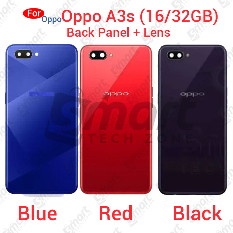 Oppo A3s 16GB and 32GB Back Panel/ Backshell/ Casing + Camera Lens + Side Buttons